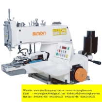 SM-373D máy nút Simon ,máy đính nút 1 sợi chỉ ,motor liền trục nâng chân vịt tự động