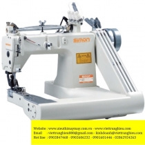 SM-928D-2PL máy cuốn sườn Simon ,máy cuốn sườn 3 kim có trợ lực trên dưới ,chuyên hàng Jean ,motor liền trục