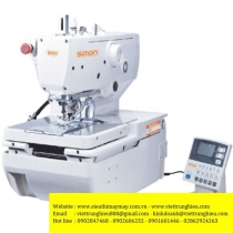 SM-9820-02B máy khuy Simon ,máy khuy mắt phụng điện tử cắt chỉ ngắn với 2 dao