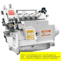 SM-EXT-5100D-4-UTD máy vắt sổ Simon ,máy vắt sổ bo tay điện tử cắt chỉ tự động 2 kim 4 chỉ ,motor liền trục ,chân vịt cào ,khoảng cách kim 2mm bờ vắt sổ tay 4mm