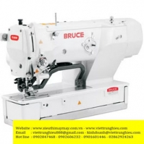 BRC-T1790BK-2D máy khuy Bruce ,máy thùa khuy đầu bằng điện tử chuyên hàng knit ,sử dụng được nhiều mẫu khuy khác nhau ,kích thước mẫu khuy 35x5mm
